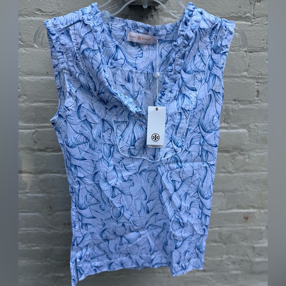 NWT Tory Burch Tory Burch Ellora shell Print Top